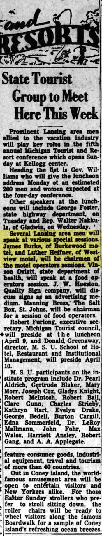 Westview Motel (West View Motel) - Apr 07 1957 Article (newer photo)